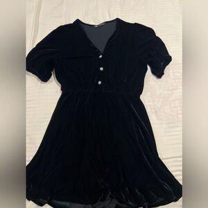 Velvet dark blue Zara Dress